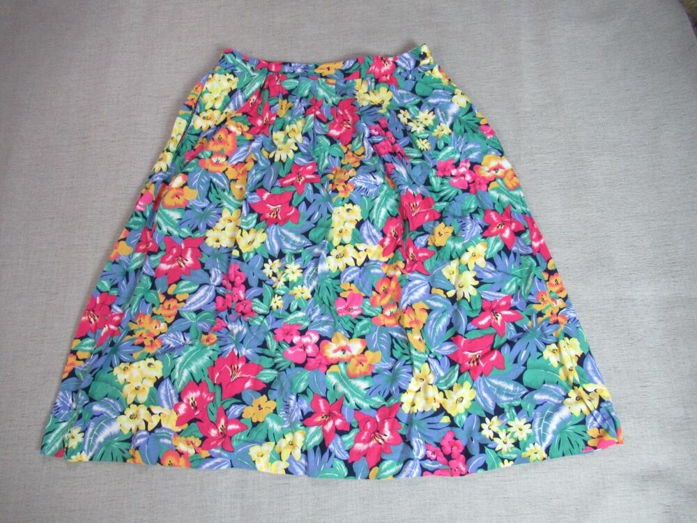 Vintage Haberdashery Skirt Womens Size 18W Tropical Cottagecore Peasant Midi 80s